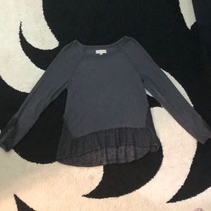 Loose grey long-sleeve